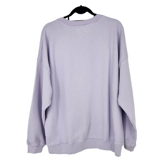 Sixthreeseven The Oversized Pullover Crewneck Sweatshirt in Lavender Size XS - Picture 5 of 5